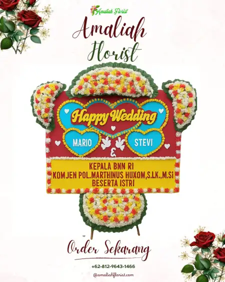 Papan Bunga Pernikahan Kawangkoan